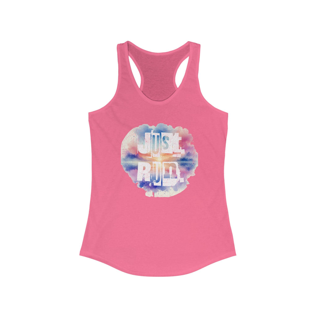 Just Run Watercolor - Women's Ideal Racerback Tank - Forward Gear Athletics