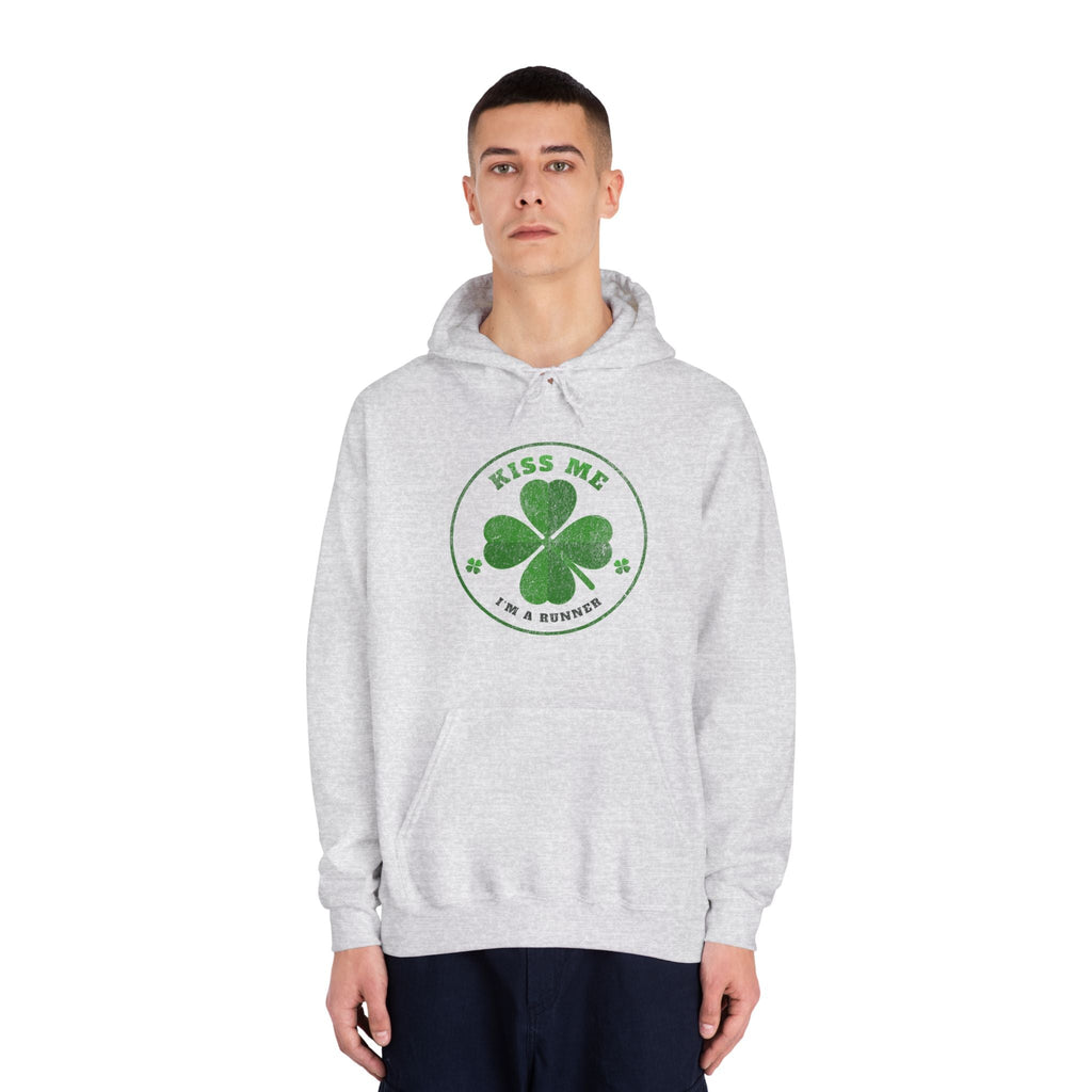 Kiss Me I'm a Runner - Unisex DryBlend Hooded Sweatshirt - Forward Gear Athletics