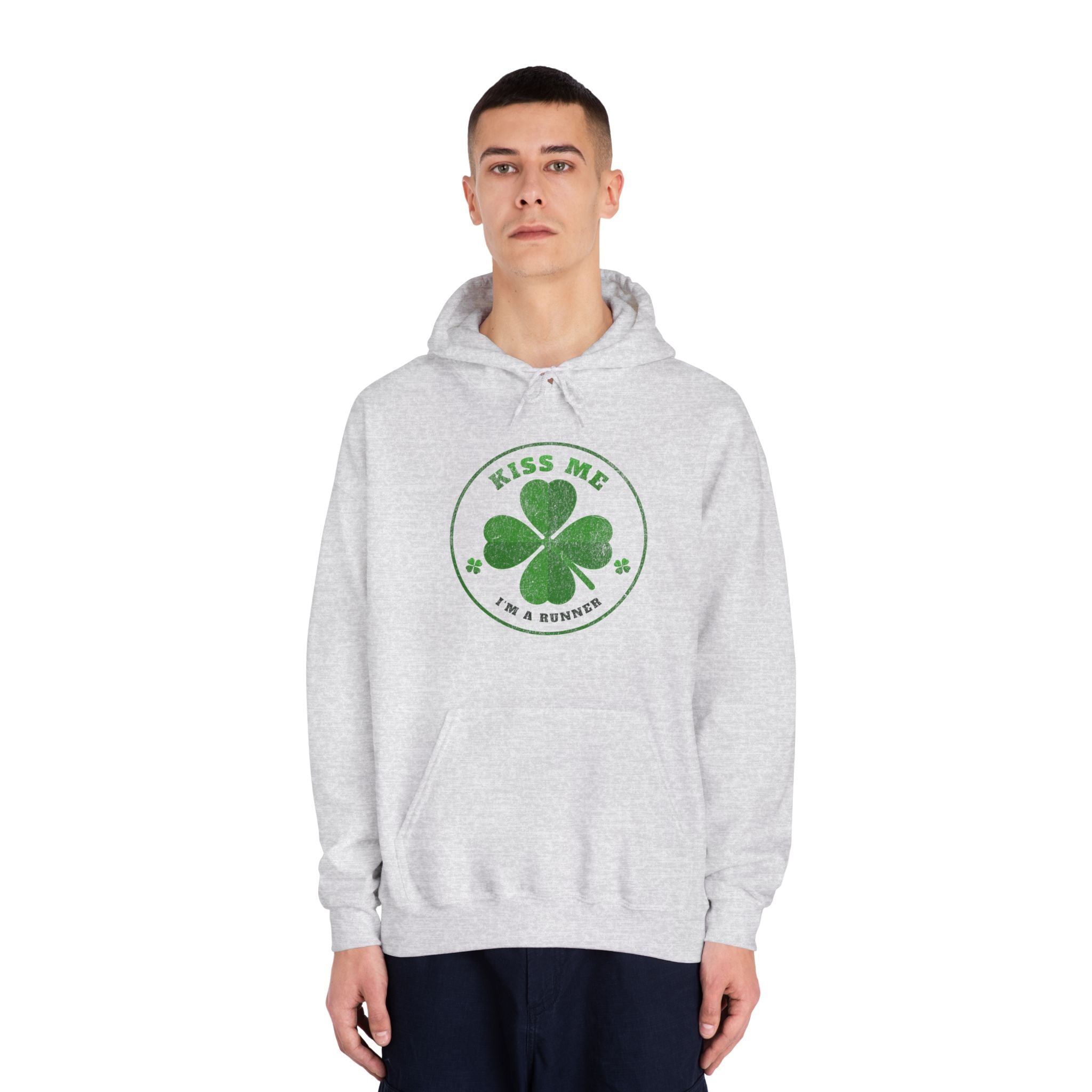 Kiss Me I'm a Runner - Unisex DryBlend Hooded Sweatshirt - Forward Gear Athletics