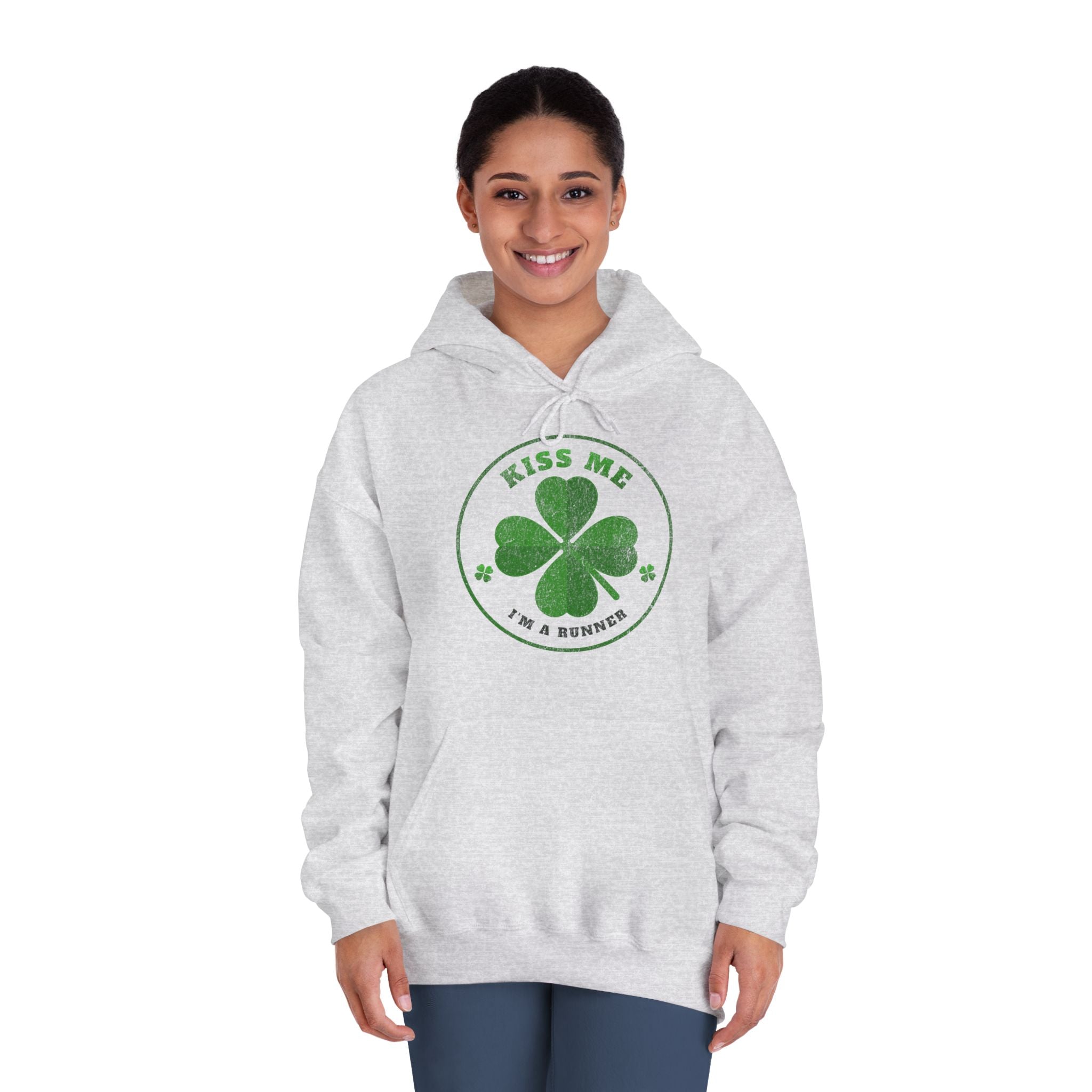 Kiss Me I'm a Runner - Unisex DryBlend Hooded Sweatshirt - Forward Gear Athletics