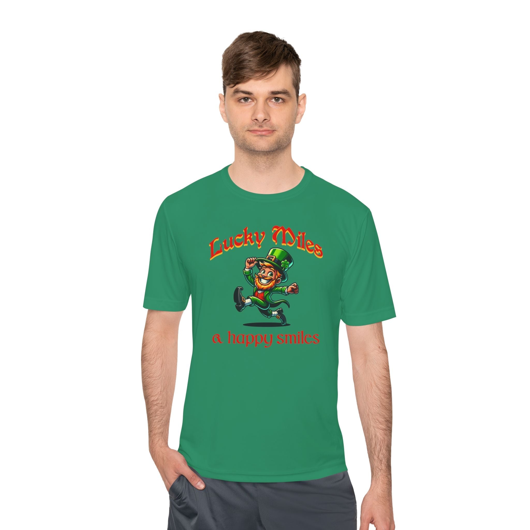 Lucky Miles and Happy Smiles - Unisex Moisture Wicking Tee - Forward Gear Athletics