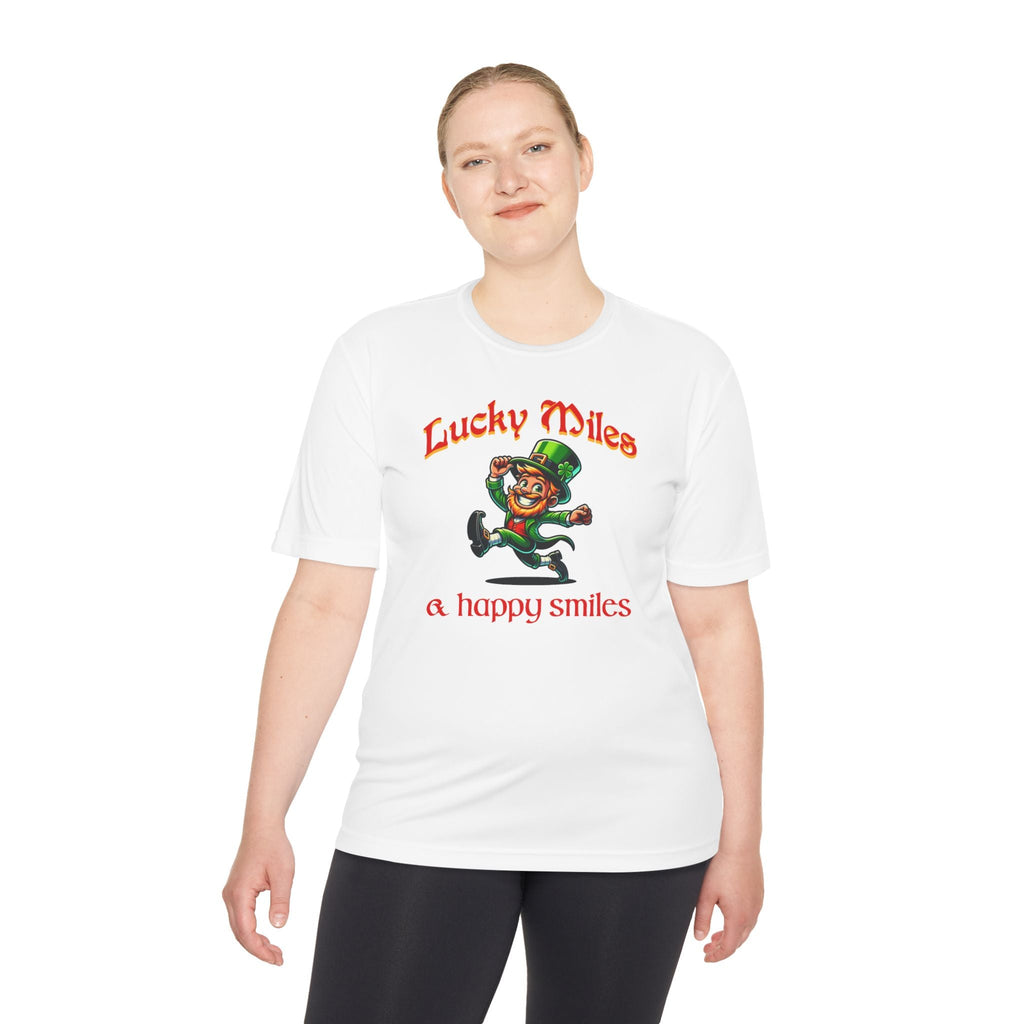 Lucky Miles and Happy Smiles - Unisex Moisture Wicking Tee - Forward Gear Athletics