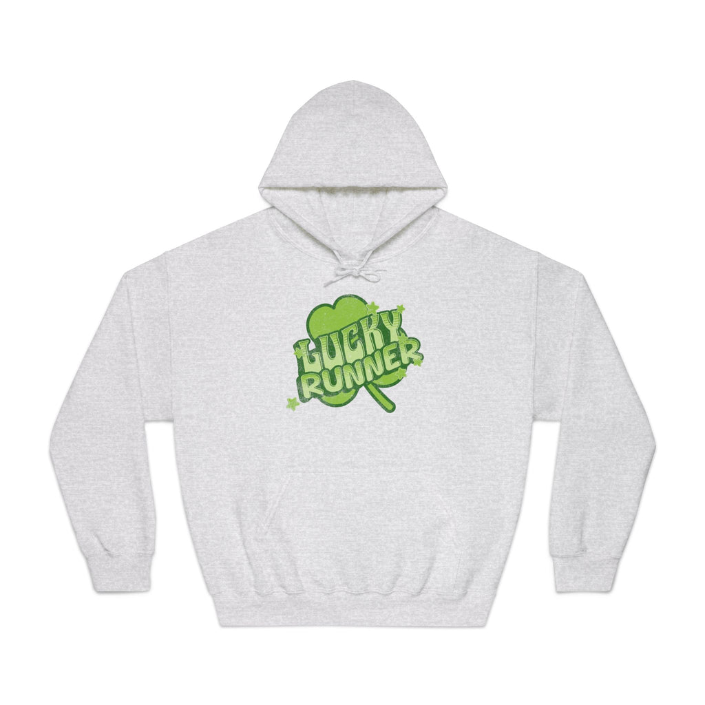Lucky Runner Shamrock - Unisex DryBlend Hooded Sweatshirt - Forward Gear Athletics