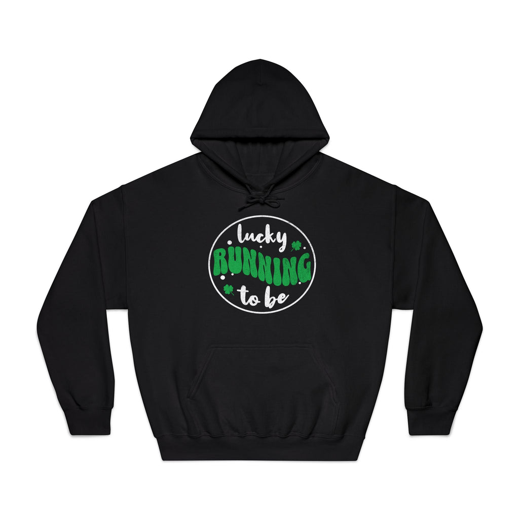 Lucky to be Running - Unisex DryBlend Hooded Sweatshirt - Forward Gear Athletics