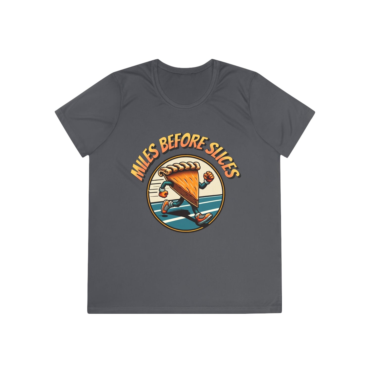 Miles Before Slices - Pumpkin Pie Runner - Ladies Competitor Tee - Forward Gear Athletics