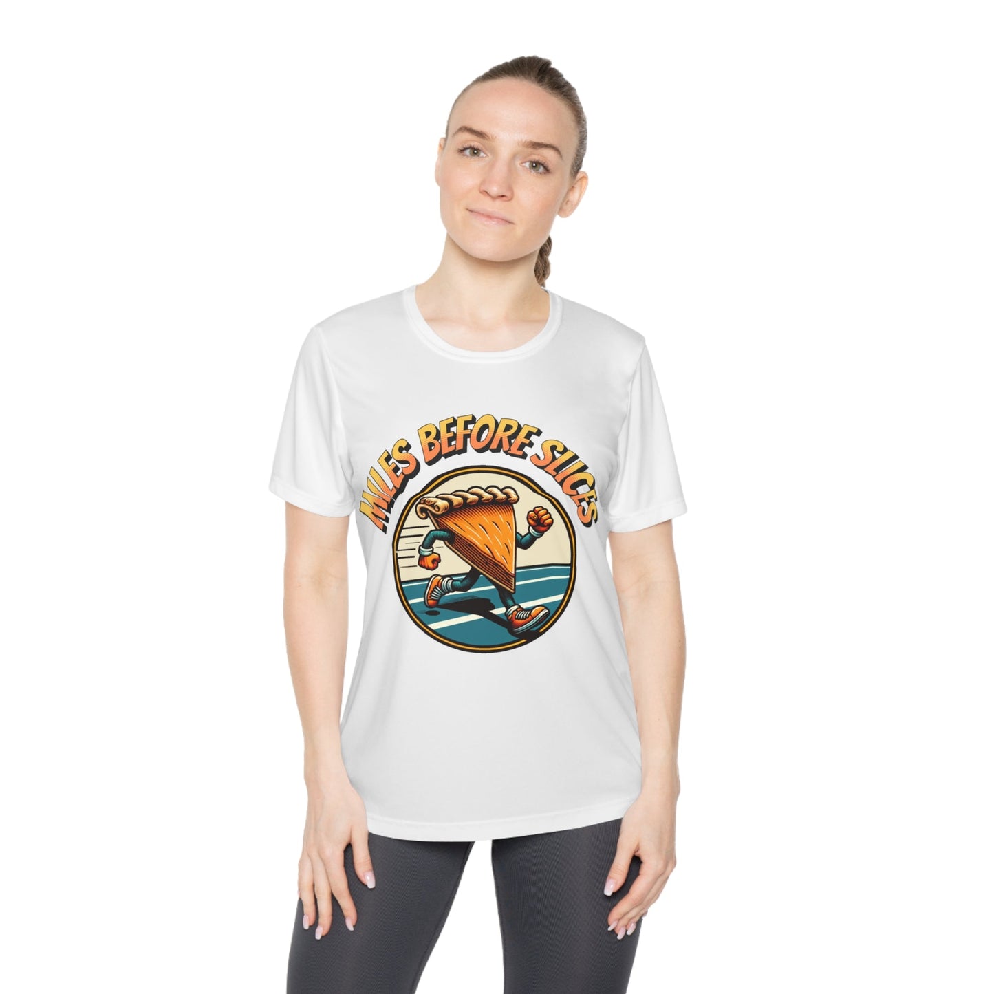 Miles Before Slices - Pumpkin Pie Runner - Ladies Competitor Tee - Forward Gear Athletics