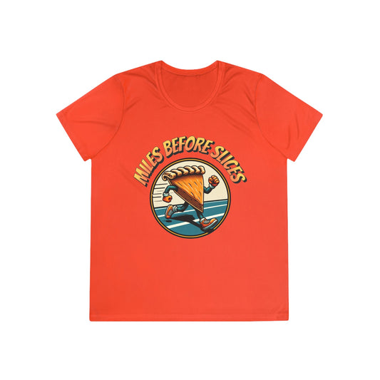 Miles Before Slices - Pumpkin Pie Runner - Ladies Competitor Tee - Forward Gear Athletics