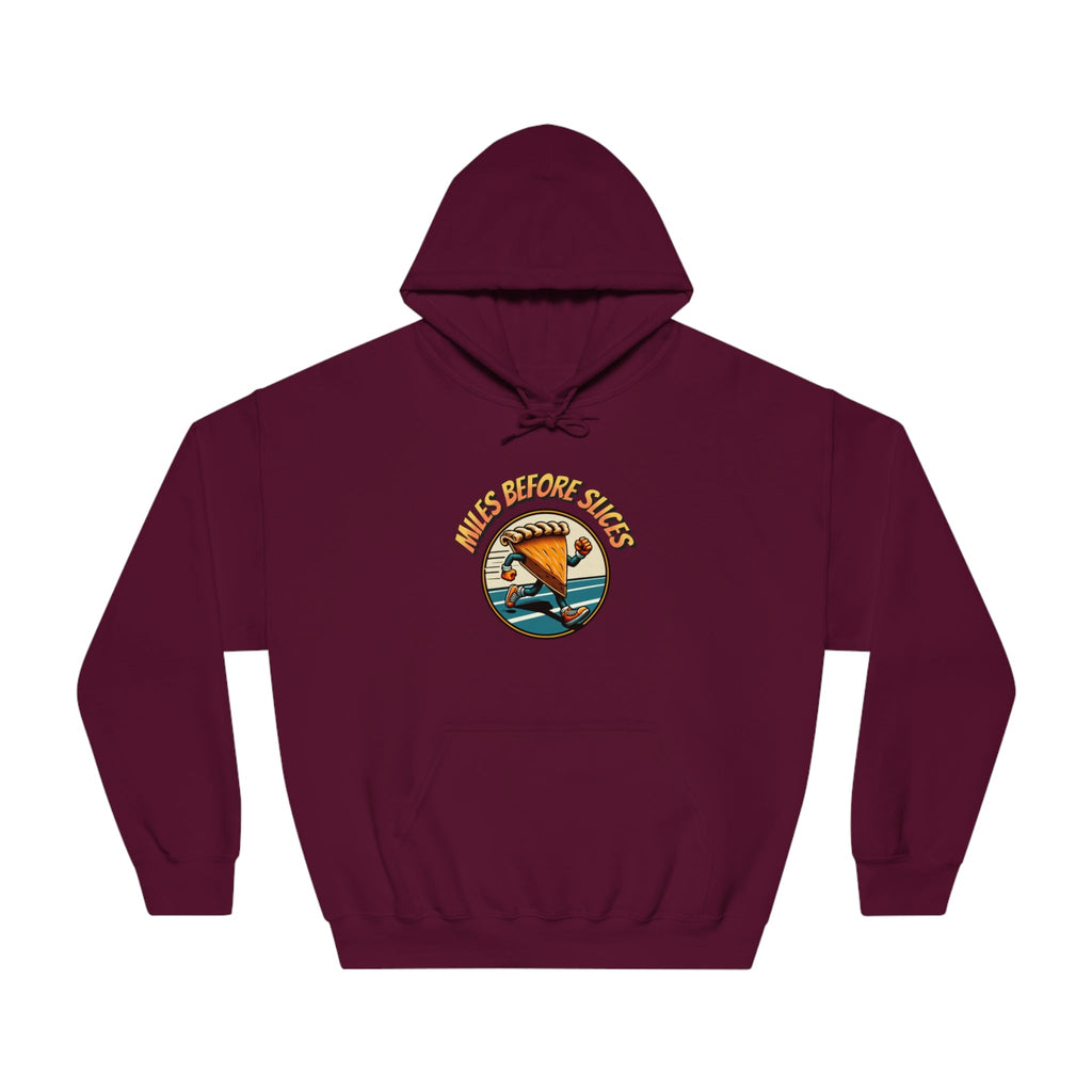 Miles Before Slices - Pumpkin Pie Runner - Unisex DryBlend® Hooded Sweatshirt - Forward Gear Athletics