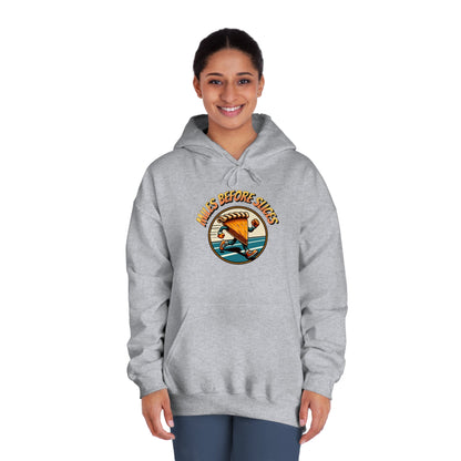 Miles Before Slices - Pumpkin Pie Runner - Unisex DryBlend® Hooded Sweatshirt - Forward Gear Athletics