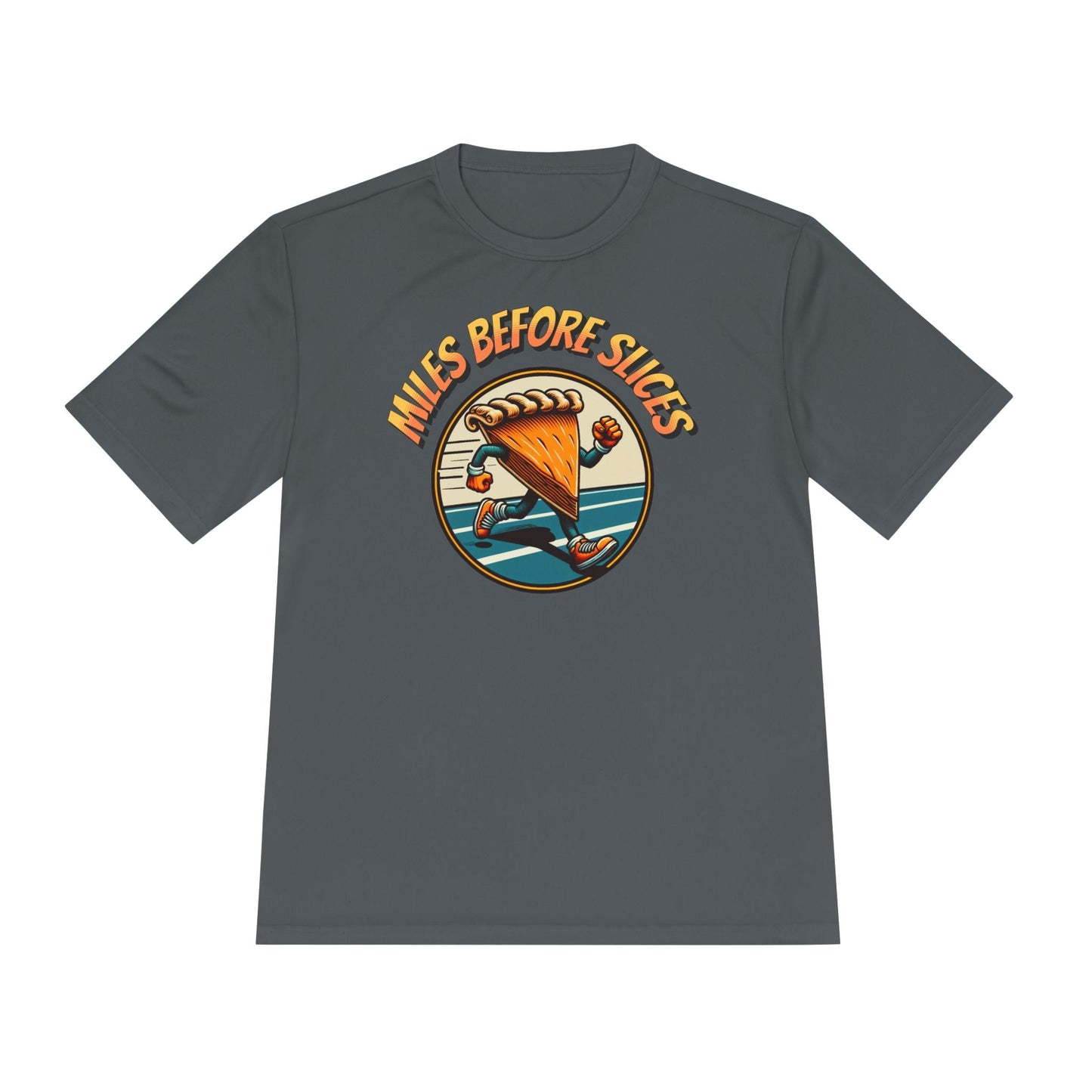 Miles Before Slices - Pumpkin Pie Runner - Unisex Moisture Wicking Tee - Forward Gear Athletics