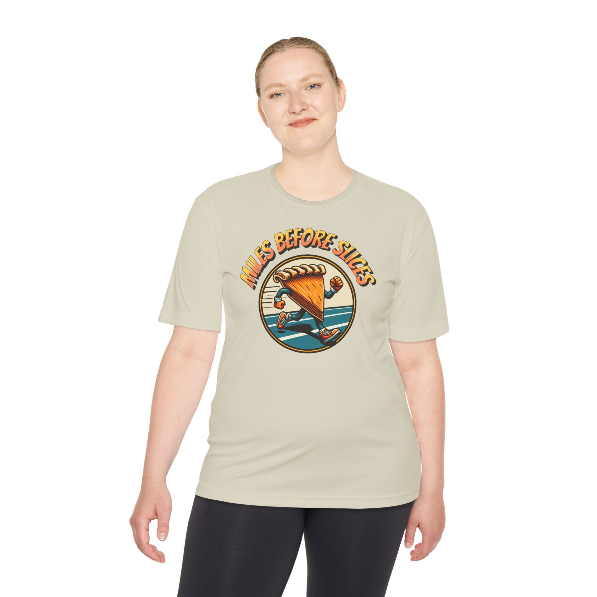 Miles Before Slices - Pumpkin Pie Runner - Unisex Moisture Wicking Tee - Forward Gear Athletics