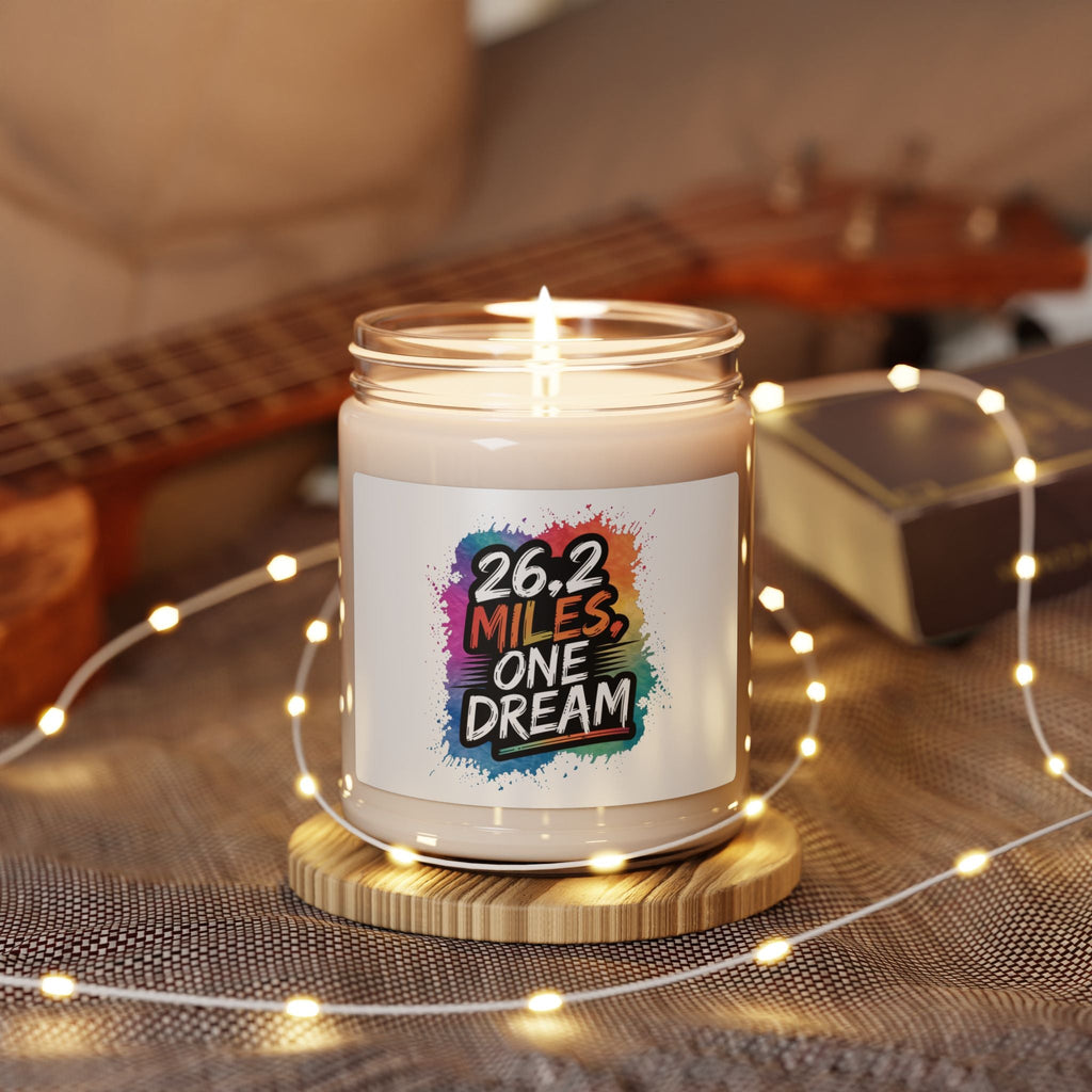 Motivational Scented Soy Candle - "26.2 Miles, One Dream" - 9oz - Forward Gear Athletics
