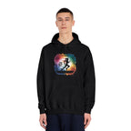 One More Mile Rainbow Woman Runner - Unisex DryBlend Hooded Sweatshirt - Forward Gear Athletics