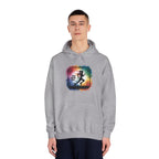One More Mile Rainbow Woman Runner - Unisex DryBlend Hooded Sweatshirt - Forward Gear Athletics