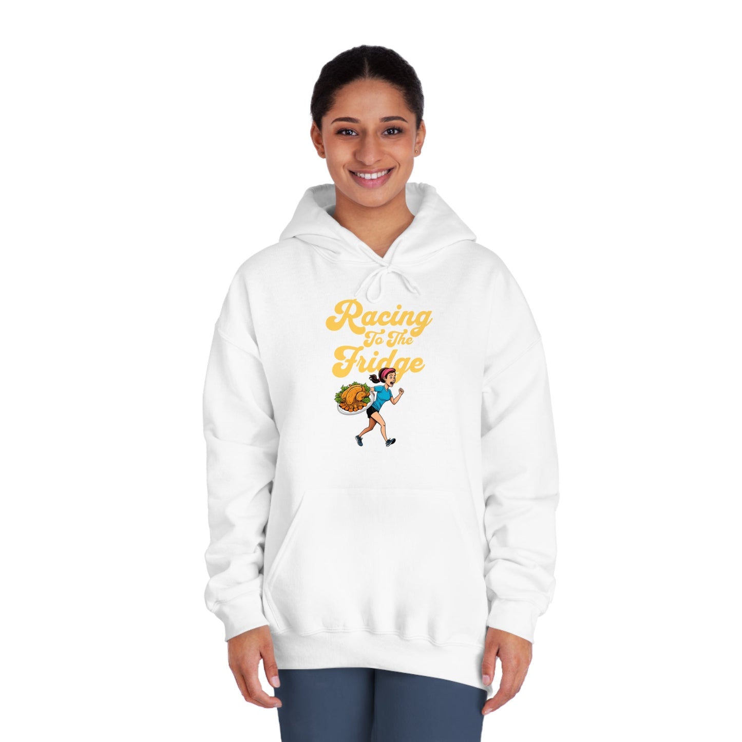 Racing to the Fridge - Women's - Unisex DryBlend® Hooded Sweatshirt - Forward Gear Athletics