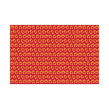 Retro Running Sucks - Running Themed Gift Wrapping Paper - Orange on Red - Forward Gear Athletics