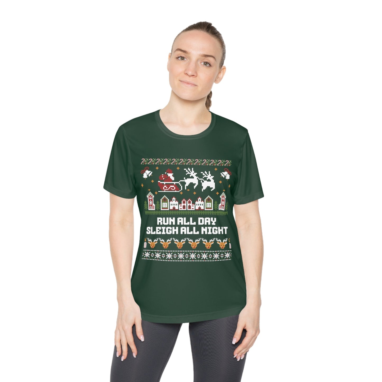 Run All Day Sleigh All Night - Ladies Competitor Tee - Forward Gear Athletics