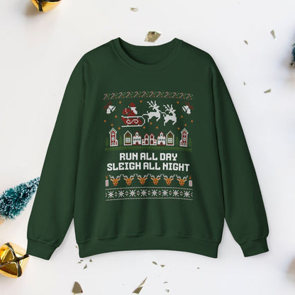 Run All Day Sleigh All Night - Unisex Crewneck Sweatshirt - Forward Gear Athletics