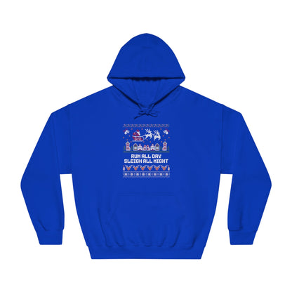 Run All Day Sleigh All Night - Unisex DryBlend Hooded Sweatshirt - Forward Gear Athletics