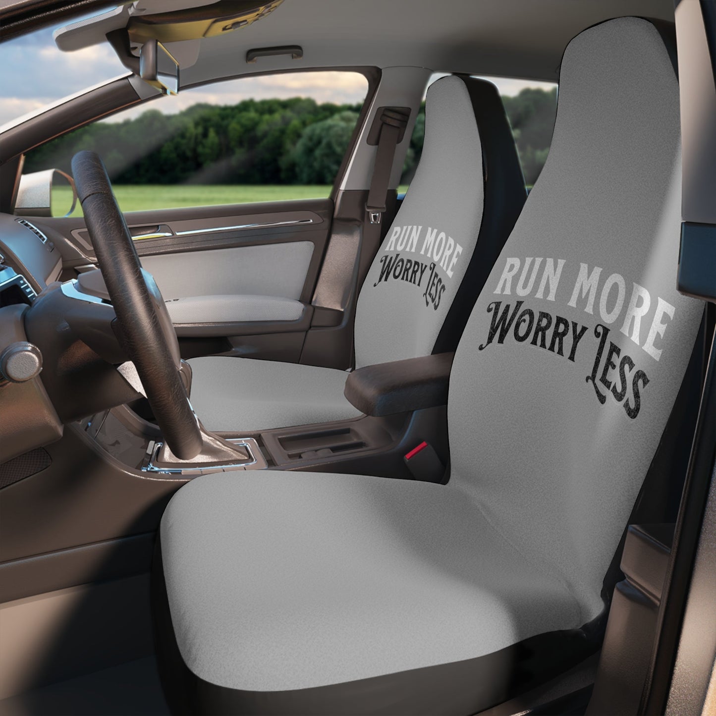 Run More, Worry Less - Customized Car Seat Covers - Forward Gear Athletics