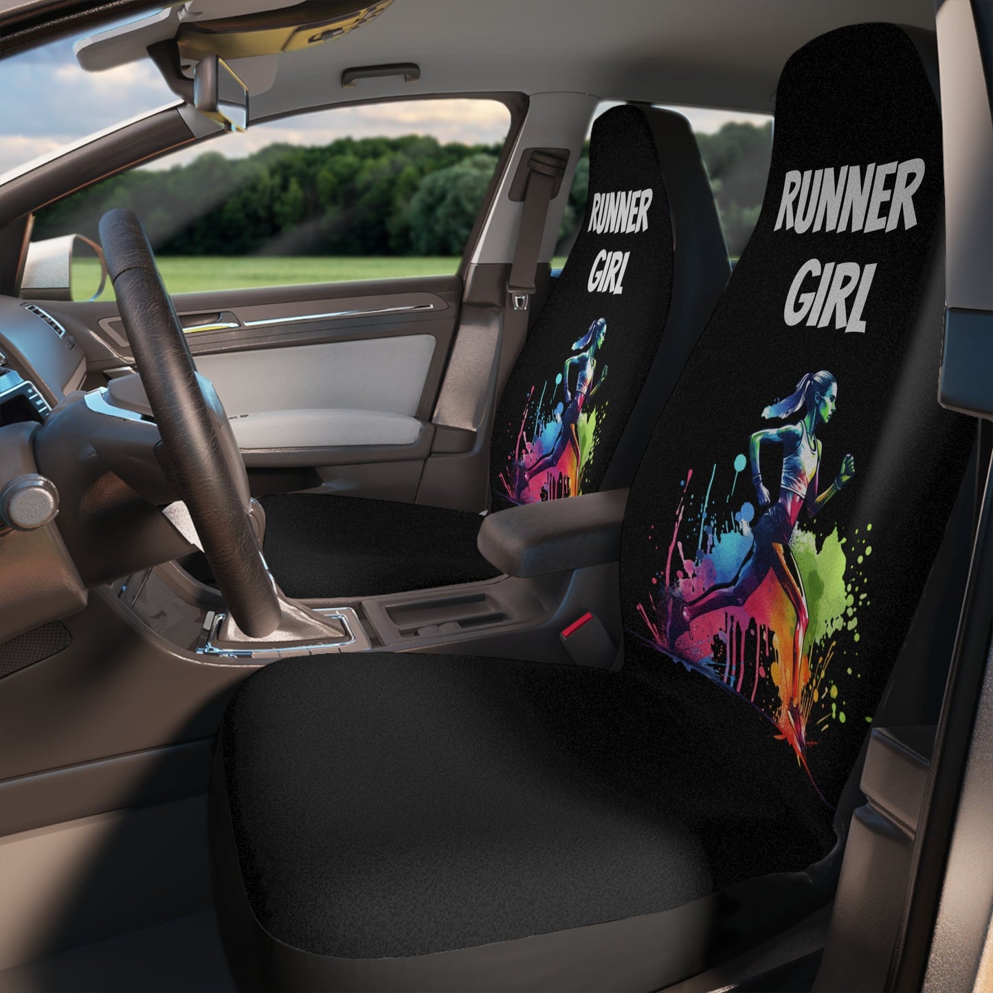 Runner Girl - Customized Car Seat Covers - Forward Gear Athletics