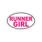 RUNNER GIRL - Oval Die - Cut Vinyl Stickers 5 x 3 - Forward Gear Athletics