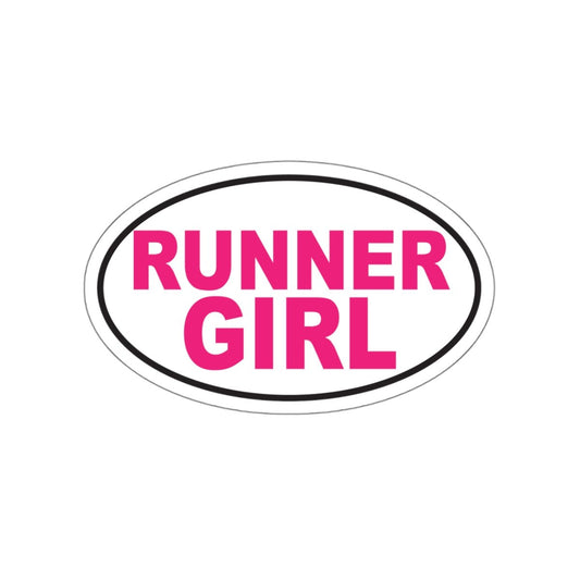 RUNNER GIRL - Oval Die - Cut Vinyl Stickers 5 x 3 - Forward Gear Athletics