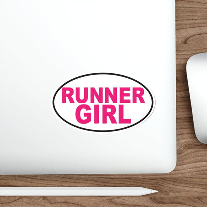 RUNNER GIRL - Oval Die - Cut Vinyl Stickers 5 x 3 - Forward Gear Athletics