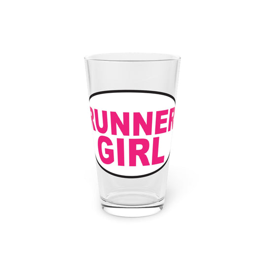 Runner Girl - Pint Glass, 16oz - Forward Gear Athletics