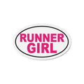 RUNNER GIRL - Triathlon - Oval Die - Cut Magnet 5 x 3 - Forward Gear Athletics