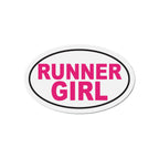 RUNNER GIRL - Triathlon - Oval Die - Cut Magnet 5 x 3 - Forward Gear Athletics