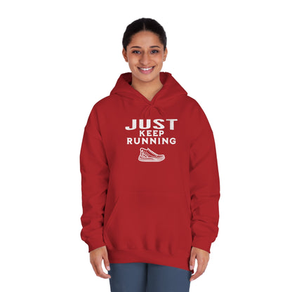 Running - Just Keep Moving (White print) Hoodie - Unisex - Forward Gear Athletics