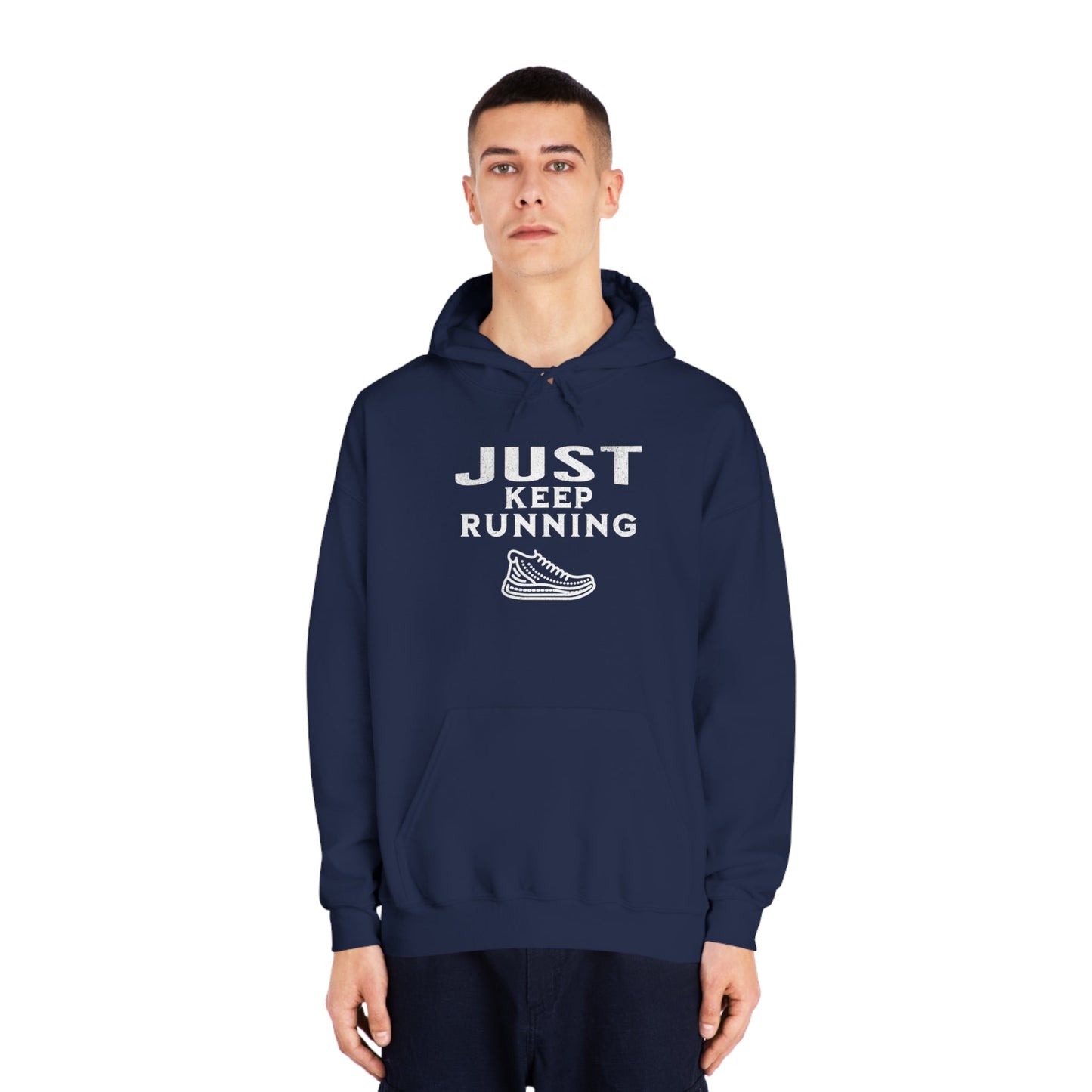 Running - Just Keep Moving (White print) Hoodie - Unisex - Forward Gear Athletics