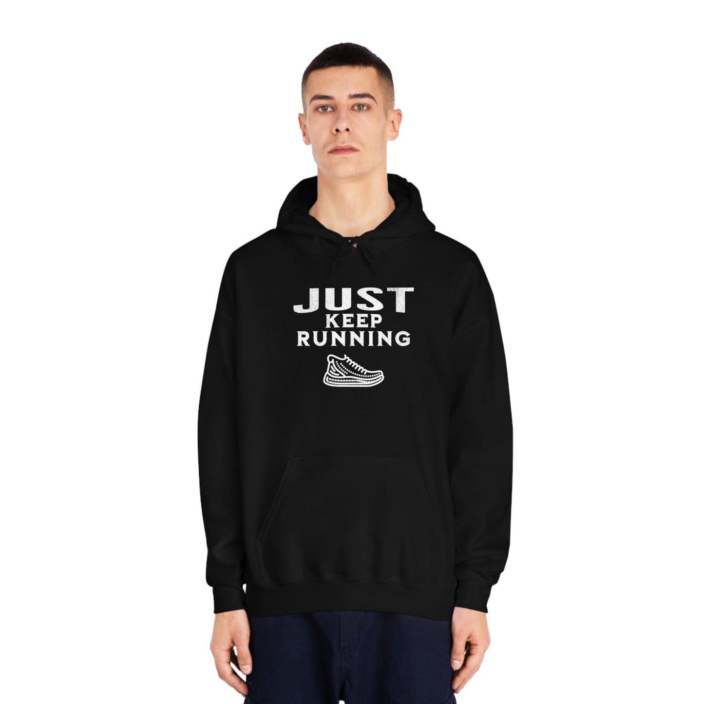 Running - Just Keep Moving (White print) Hoodie - Unisex - Forward Gear Athletics