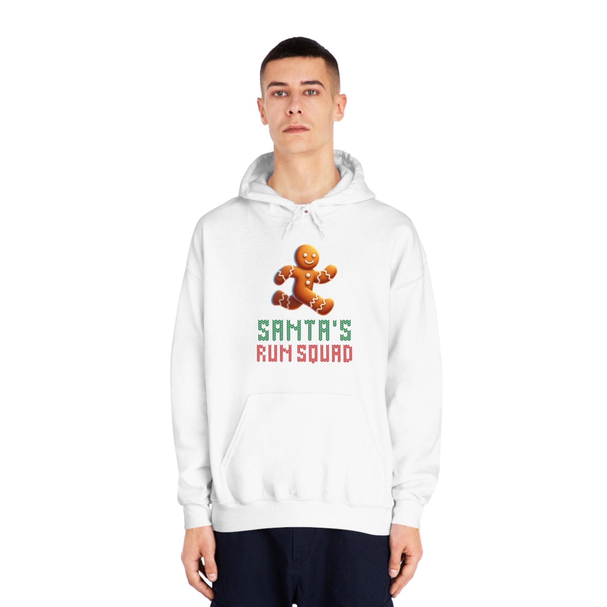 Santa's Run Squad - Unisex DryBlend Hooded Sweatshirt - Forward Gear Athletics