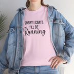 Sorry, I can't, I'll be Running (Black print) - Unisex - Forward Gear Athletics