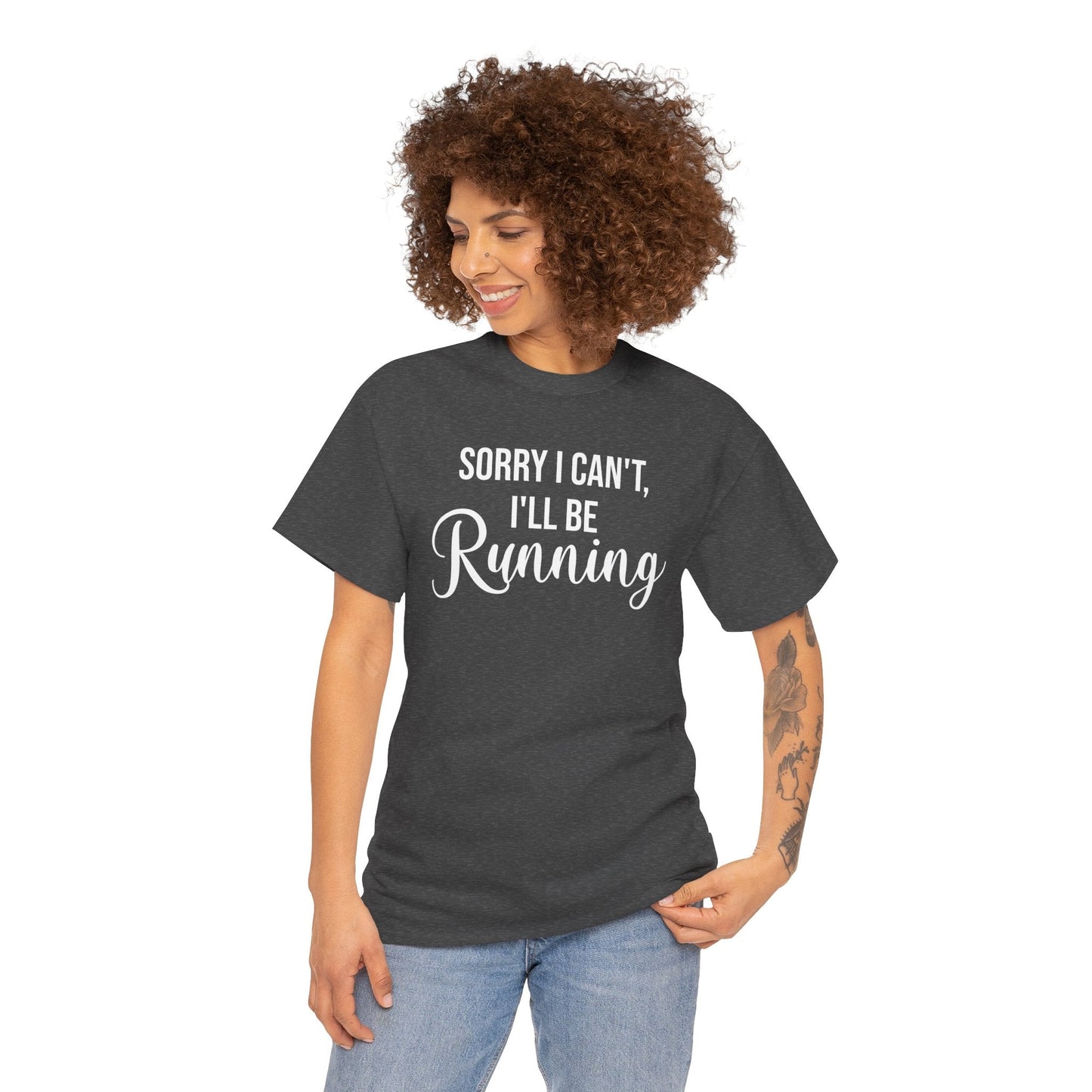 Sorry, I can't, I'll be Running (White print) - Unisex - Forward Gear Athletics