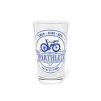 Swim Bike Run - Bad at All Three - Pint Glass, 16oz - Forward Gear Athletics