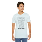 Swim Bike Run - Just Keep Moving Triathlon T-Shirt (Black Text) - Unisex - Forward Gear Athletics
