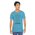 Swim Bike Run - Just Keep Moving Triathlon T-Shirt (Black Text) - Unisex - Forward Gear Athletics