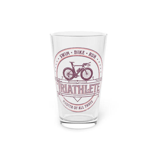 Swim Bike Run - Master of All Three - Pint Glass, 16oz - Forward Gear Athletics