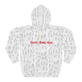 Swim Bike Run on Custom Triathlon Grudge White Pattern - Unisex Pullover Hoodie - Forward Gear Athletics