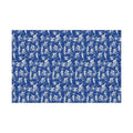 Swim Bike Run Pattern - Triathlon Themed Gift Wrapping Paper - Grey on Blue - Forward Gear Athletics