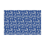 Swim Bike Run Pattern - Triathlon Themed Gift Wrapping Paper - Grey on Blue - Forward Gear Athletics