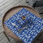 Swim Bike Run Pattern - Triathlon Themed Gift Wrapping Paper - Grey on Blue - Forward Gear Athletics