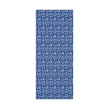 Swim Bike Run Pattern - Triathlon Themed Gift Wrapping Paper - Grey on Blue - Forward Gear Athletics