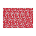 Swim Bike Run Pattern - Triathlon Themed Gift Wrapping Paper - Grey on Red - Forward Gear Athletics