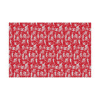 Swim Bike Run Pattern - Triathlon Themed Gift Wrapping Paper - Grey on Red - Forward Gear Athletics