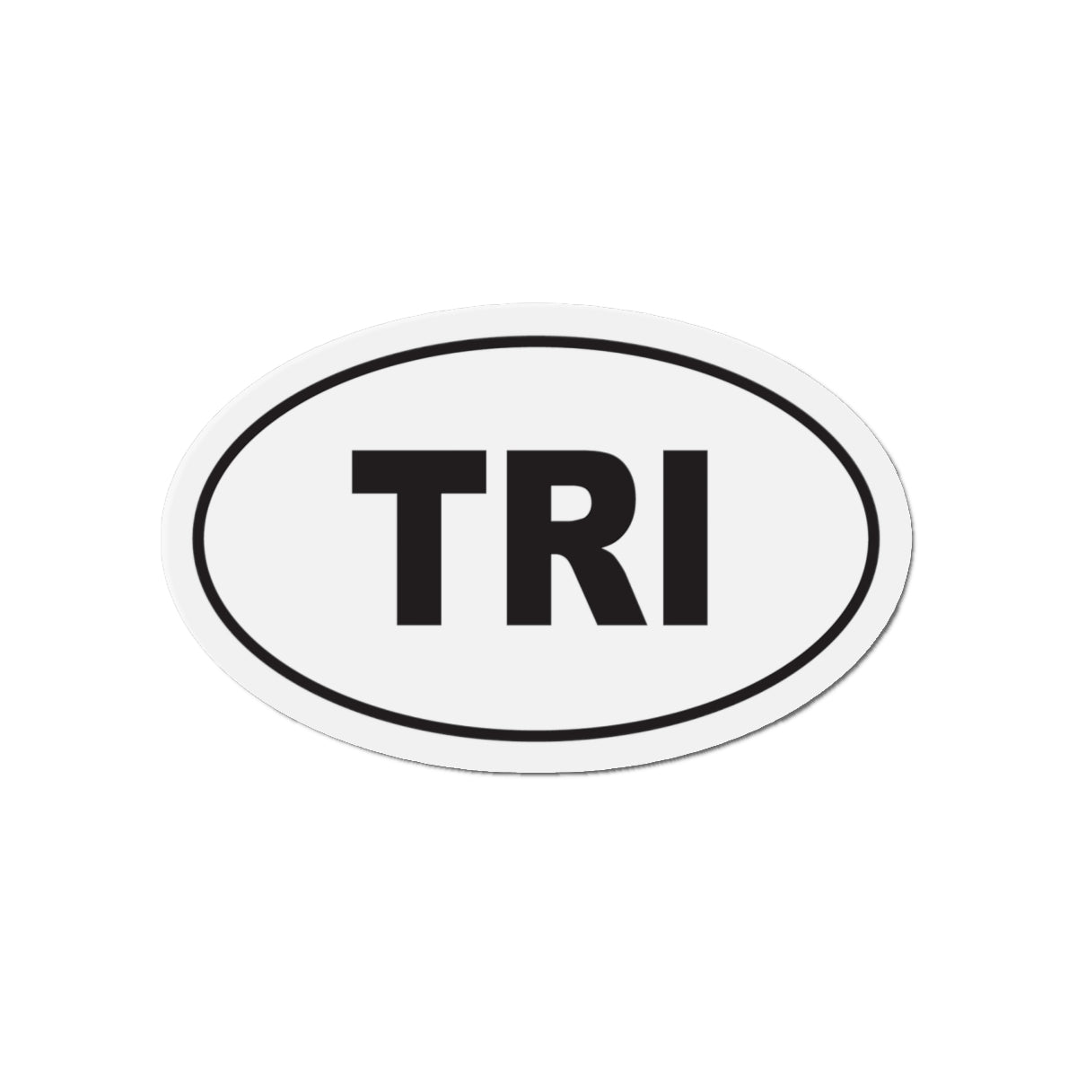 Tri - Triathlon - Oval Die - Cut Magnet 5 x 3 - Forward Gear Athletics