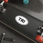 TRI - Triathlon - Oval Die - Cut Vinyl Stickers 5 x 3 - Forward Gear Athletics